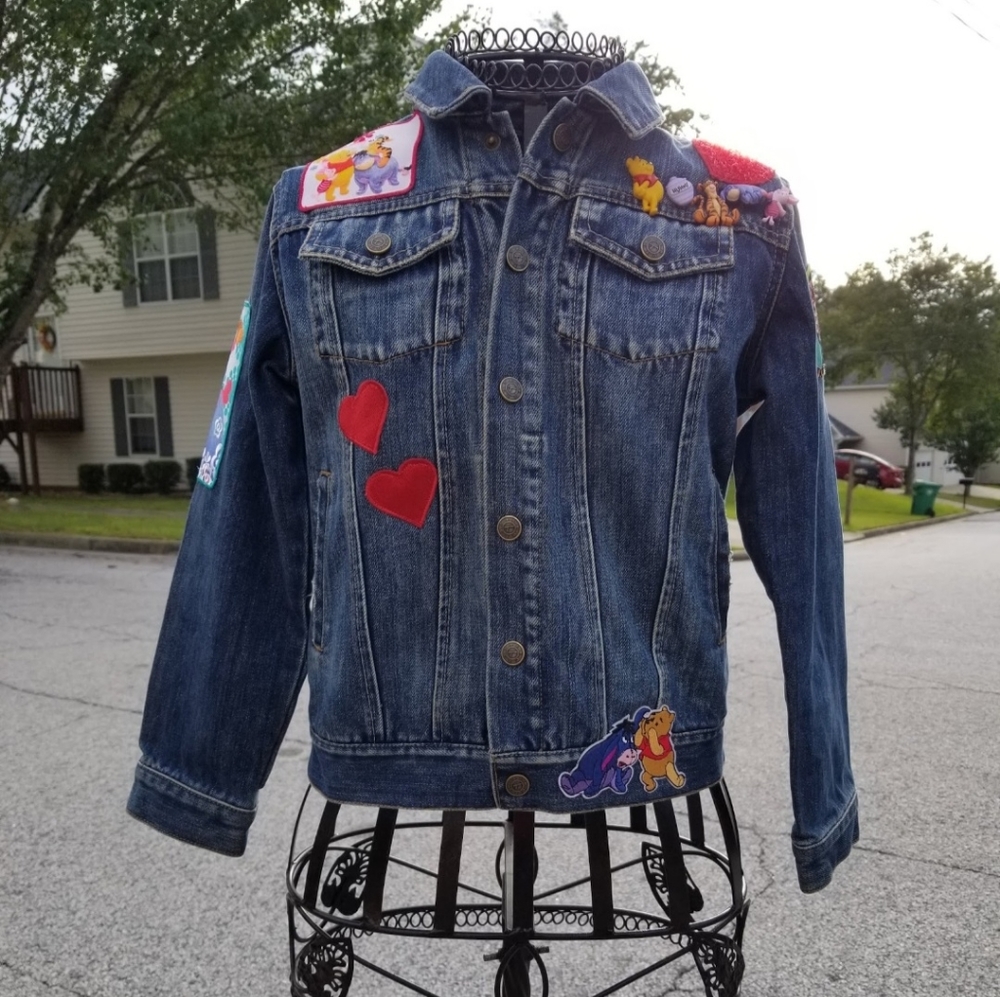 Custom Denim Pooh jacket